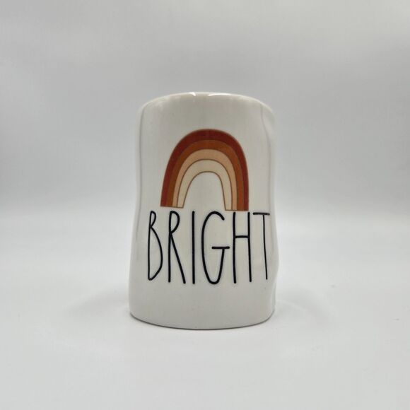 Rae Dunn Office Bundle BRIGHT Ceramic Cup 6 Pc Glass Magnets Organization - Picture 2 of 7